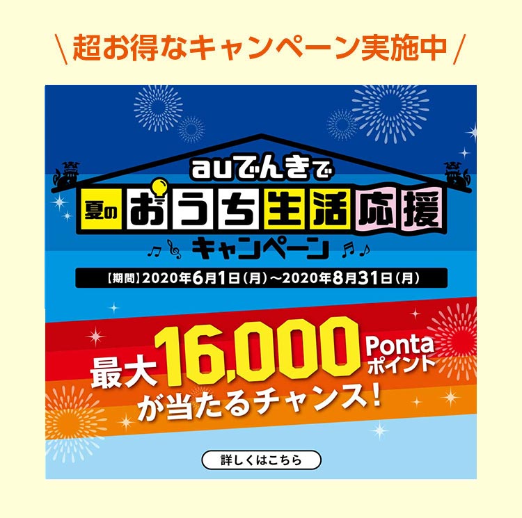 超お得なキャンペーン実施中