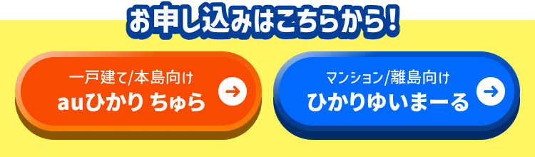 お申し込みはこちらから！一戸建て/本島向け auひかり ちゅら マンション/離島向け ひかりゆいまーる